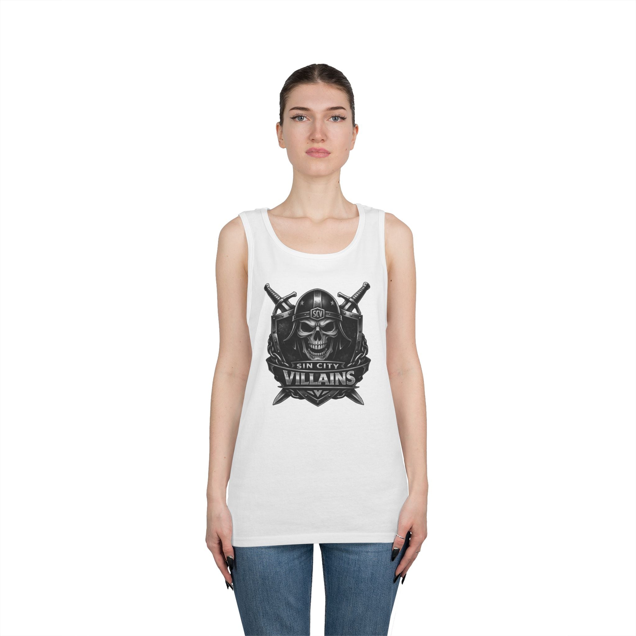 Silver & Black Skull Tank – Sin City Villains