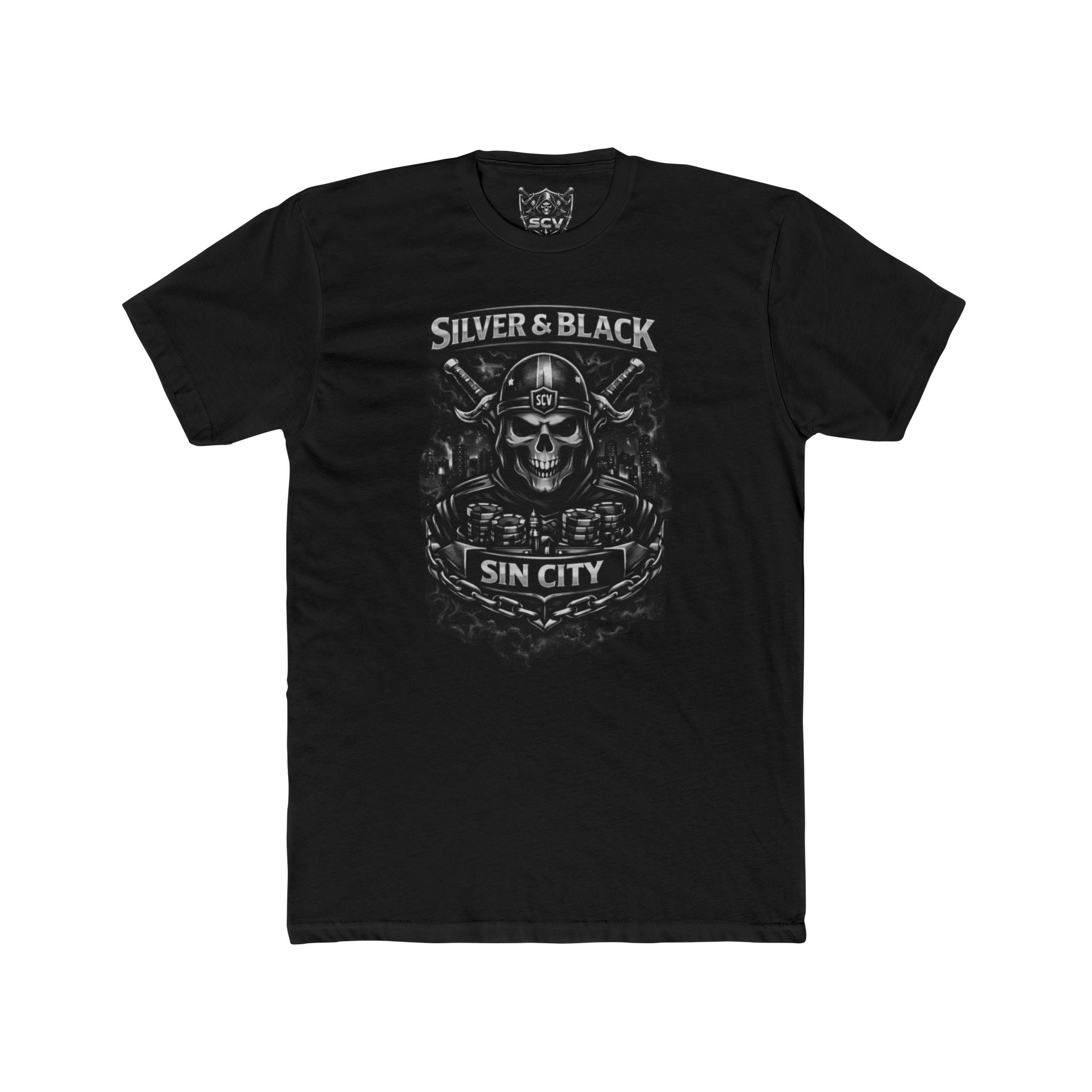 Silver & Black Allegiance Premium Fitted Tee