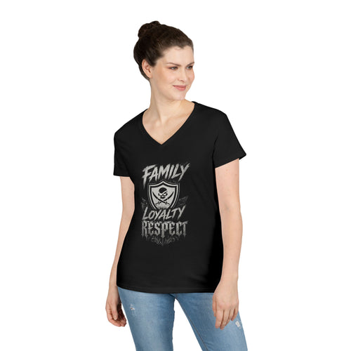 Family Loyalty Respect Ladies' V-Neck T-Shirt